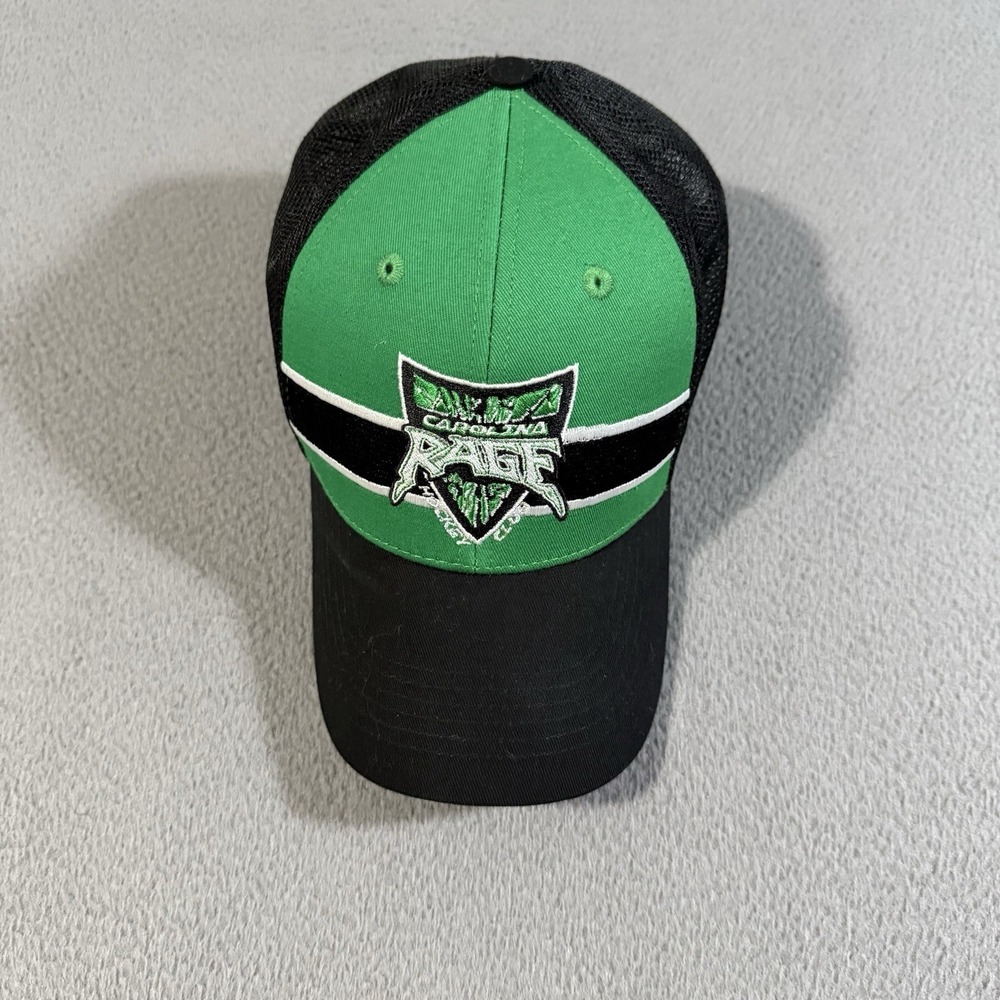 Greenville Carolina Rage Hockey Club Snapback Mesh Trucker Hat Green Black Snap
